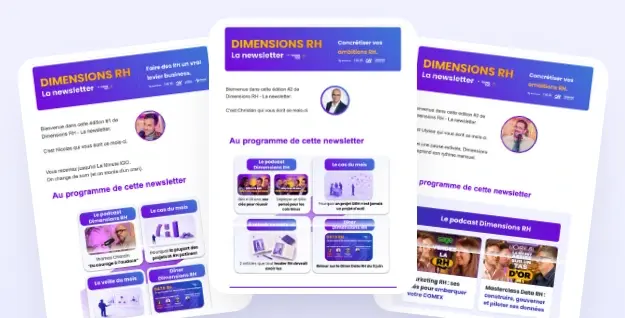 Les trois dernières éditions de la newsletter Dimensions RH